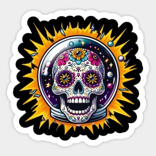 Sugar Skull Astronaut Sticker